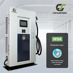 OCPP 1.6 DC EV Charger, 60kW–240kW, 200–1000V DC, with 5m cable.